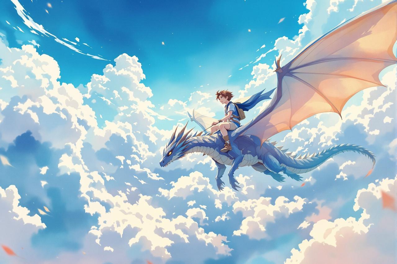 暴走漫画高能追番：青空之下 - 少年与龙的天空冒险